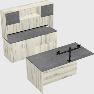 Executive parallel desk with credenza