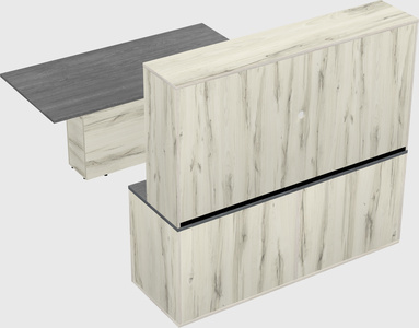 Executive parallel desk with credenza
