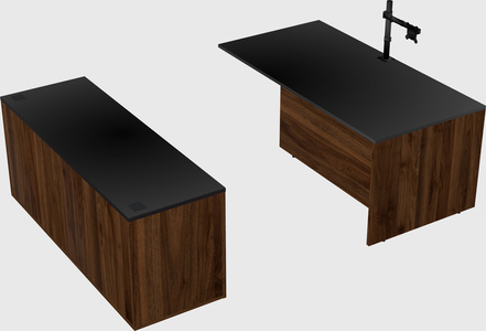 Executive parallel desk with credenza