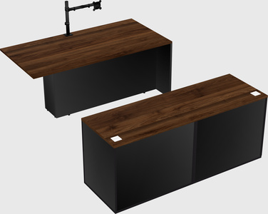 Executive parallel desk with credenza