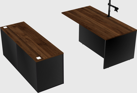 Executive parallel desk with credenza