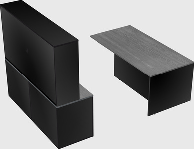 Executive parallel desk with credenza