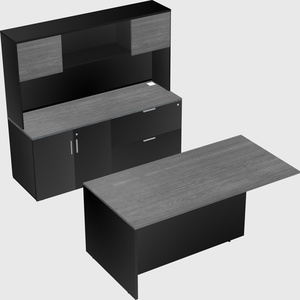 Executive parallel desk with credenza