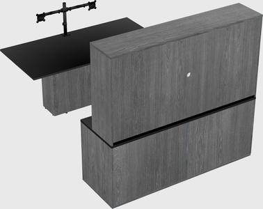 Executive parallel desk with credenza