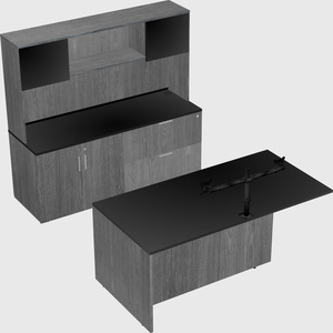 Executive parallel desk with credenza