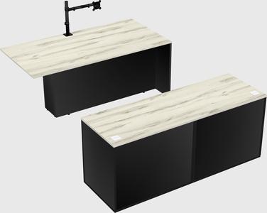 Executive parallel desk with credenza