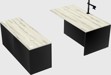 Executive parallel desk with credenza