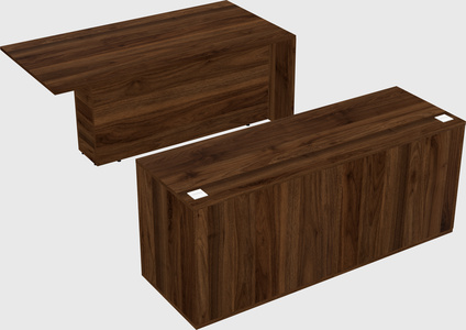 Executive parallel desk with credenza