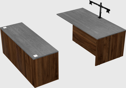 Executive parallel desk with credenza