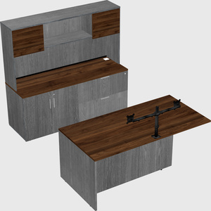 Executive parallel desk with credenza