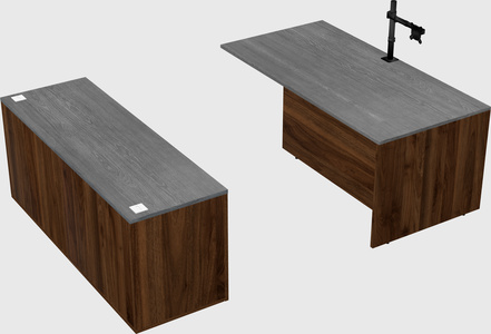 Executive parallel desk with credenza