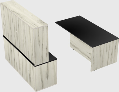 Executive parallel desk with credenza