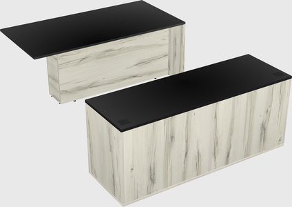 Executive parallel desk with credenza