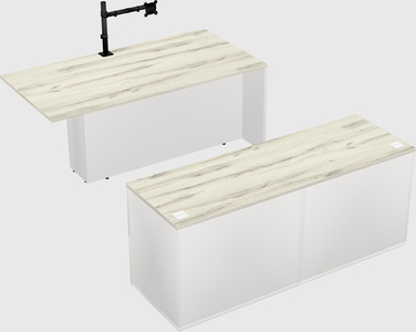 Executive parallel desk with credenza
