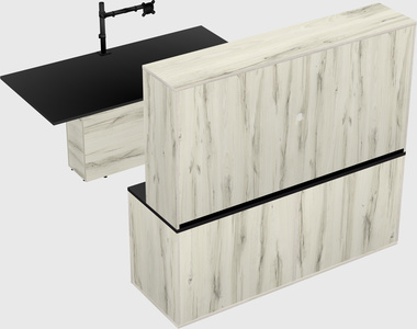 Executive parallel desk with credenza