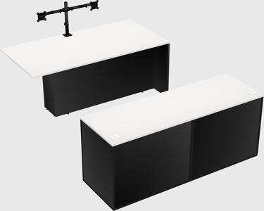Executive parallel desk with credenza