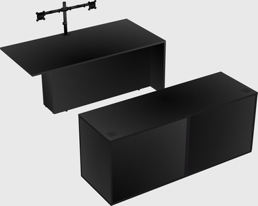 Executive parallel desk with credenza