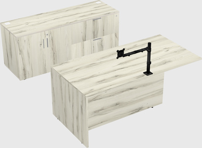 Executive parallel desk with credenza