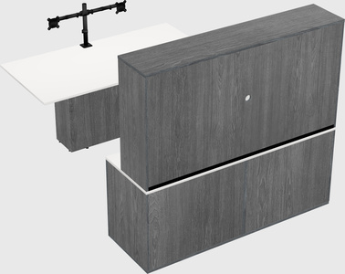 Executive parallel desk with credenza