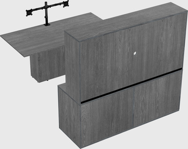Executive parallel desk with credenza