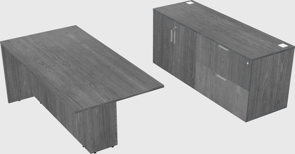 Executive parallel desk with credenza