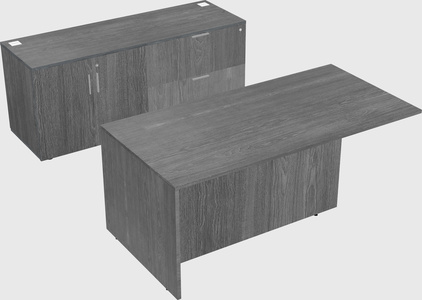 Executive parallel desk with credenza