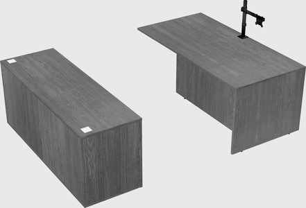 Executive parallel desk with credenza