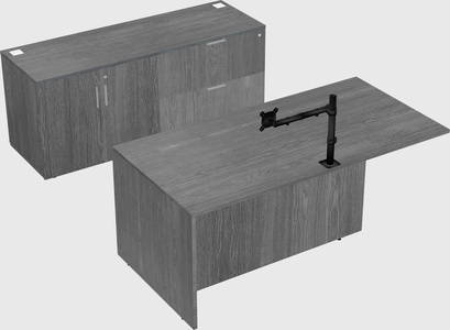 Executive parallel desk with credenza