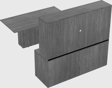 Executive parallel desk with credenza