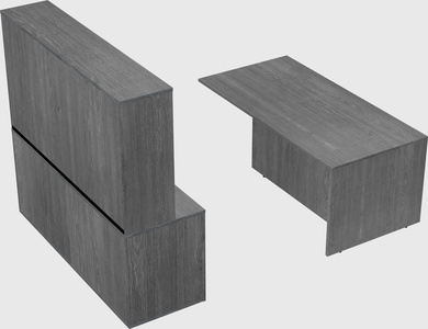 Executive parallel desk with credenza