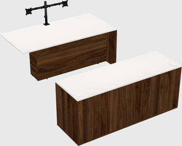 Executive parallel desk with credenza