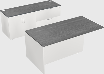 Executive parallel desk with credenza