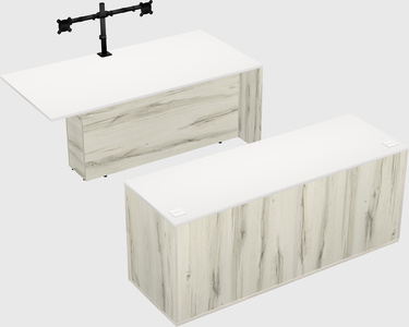 Executive parallel desk with credenza