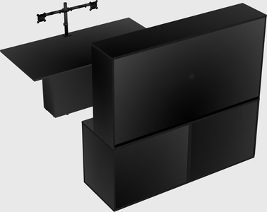 Executive parallel desk with credenza