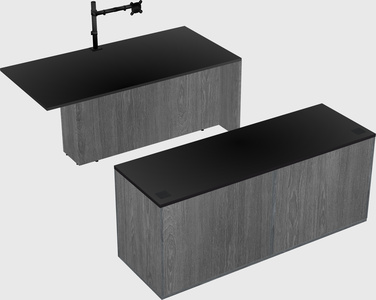 Executive parallel desk with credenza