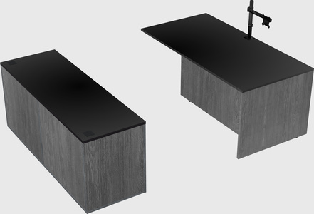 Executive parallel desk with credenza