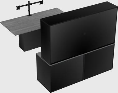 Executive parallel desk with credenza