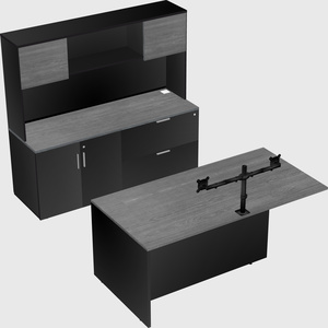 Executive parallel desk with credenza
