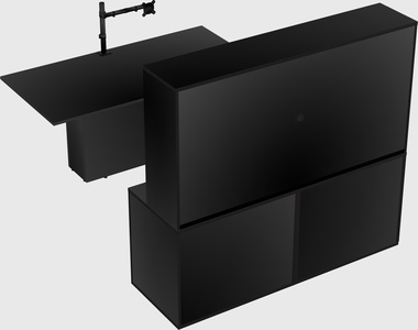 Executive parallel desk with credenza