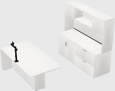 Executive parallel desk with credenza