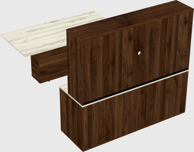 Executive parallel desk with credenza