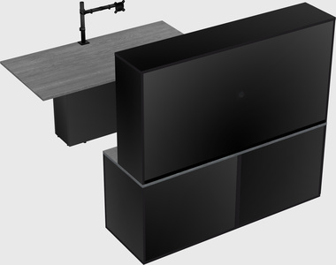 Executive parallel desk with credenza