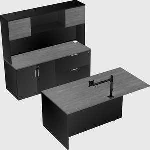 Executive parallel desk with credenza