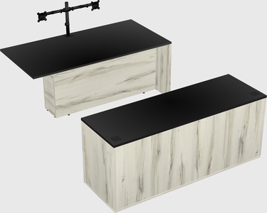 Executive parallel desk with credenza
