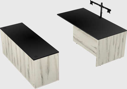 Executive parallel desk with credenza