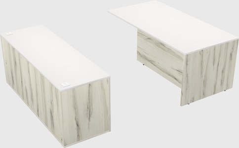 Executive parallel desk with credenza
