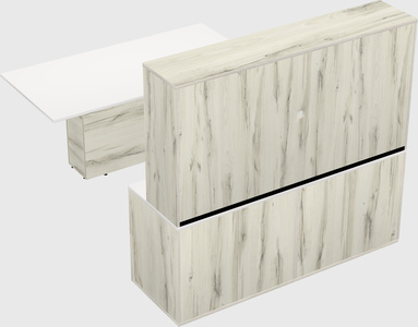 Executive parallel desk with credenza