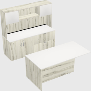 Executive parallel desk with credenza