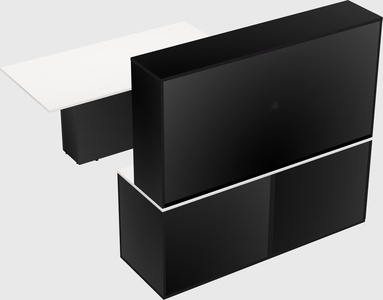 Executive parallel desk with credenza