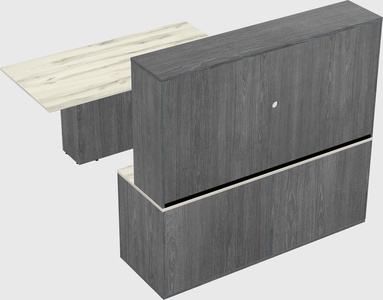 Executive parallel desk with credenza